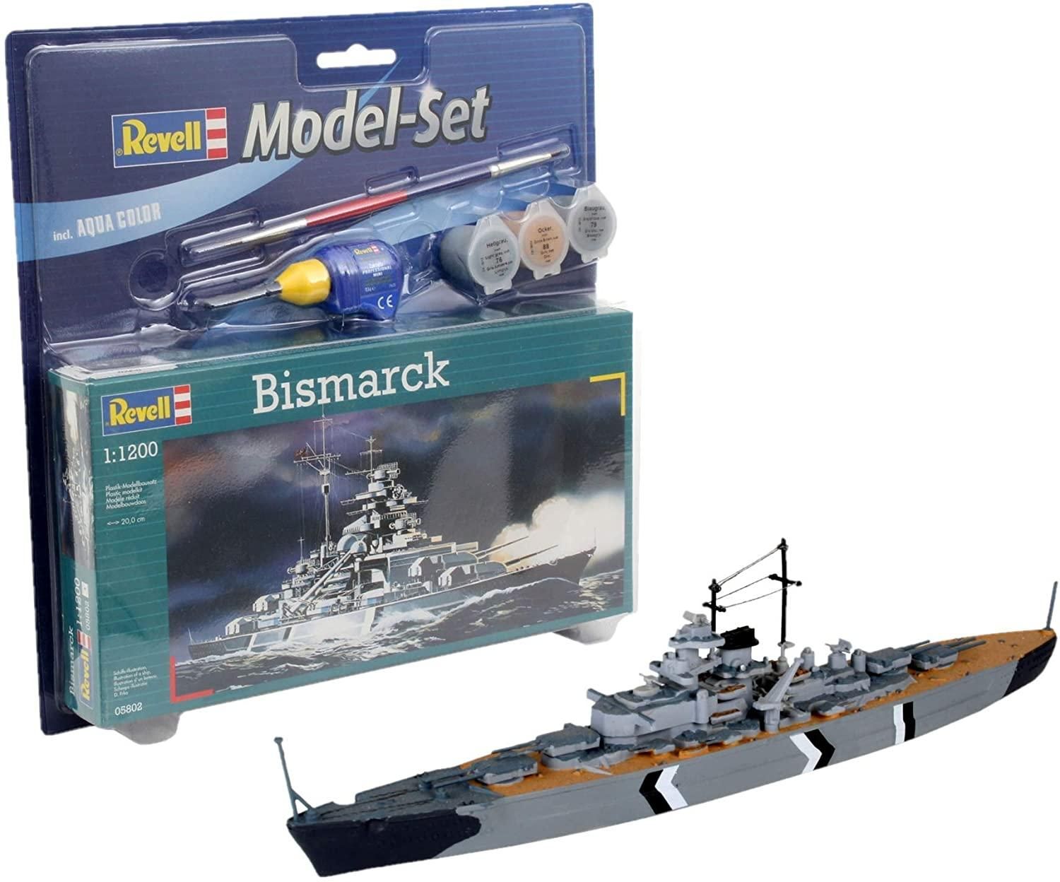 Revell 65802 Model Set Bismarck - 1/1200  Kit Para Montar