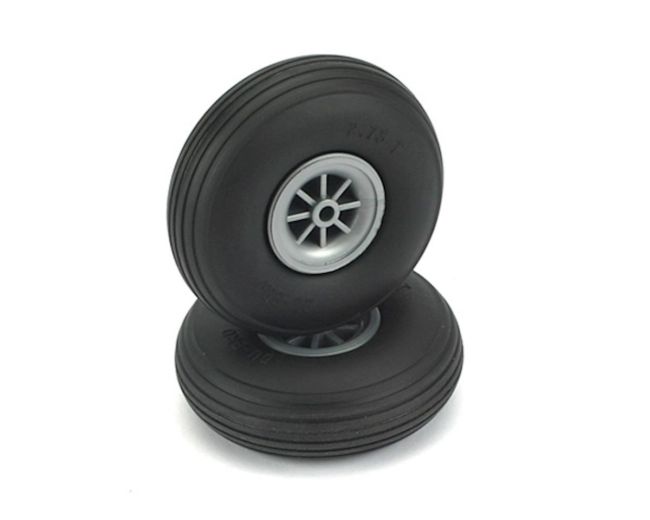 Rodas de Borracha de 2.3/4" (2) Para Aeromodelo DUBRO 275T