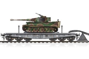 Schwere Plattformwagen Type SSyms 80&Pz.Kpfw.VI Ausf.E Sd.Kfz.181 Tiger I (Mid Production) 1/72 Kit Hobby Boss 82934