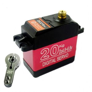 Servo DS3218Pro Servo a prova d'agua (water proof) de 20Kg c/braço de alumínio