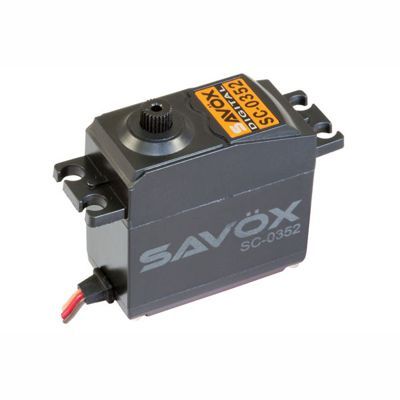 Servo Savox Sc-0352 6.5Kg C/6V digital padrão Engrenagem de Nylon Com rolamentos)