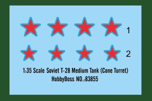 Soviet T-28 Medium Tank (Cone Turret) 1/35  Kit Hobby Boss 83855