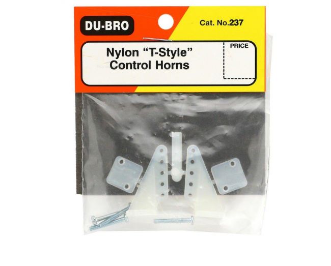 DUBRO 237 T-Style Nylon Control Horns (2)
