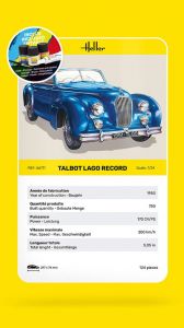 TALBOT LAGO RECORD 1/24 Kit de Montar Heller 56711