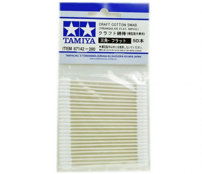 Tamiya 87142 Craft Cotton Swab - Triangular Chato 50 peças