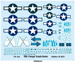  TBM-3 Avenger Torpedo Bomber 1/48 Kit de montar Hobby Boss 80325