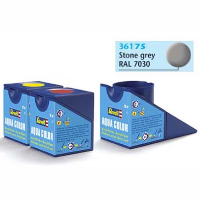 Tinta Revell 36175 Aqua Color - Stone Grey Mat - 18ml