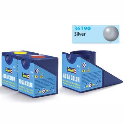 Tinta Revell 36190 Aqua Color - Silver Metallic 18ml