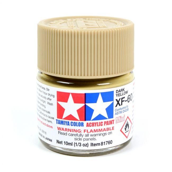 Tinta Tamiya Acrí­lica XF-60 Flat Dark Yellow 1/3 Oz - 10ml