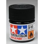 Tinta Tamiya  Acrí­lica  X-18 Semi-Gloss Black 1/3 Oz - 10ml