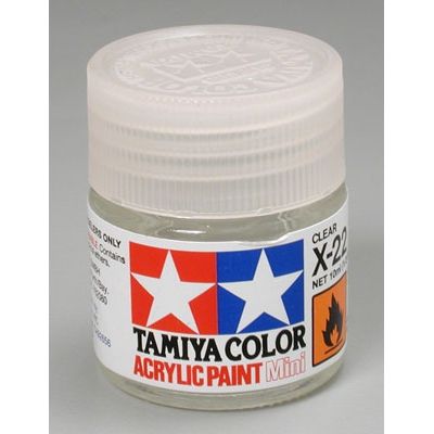 Tinta Tamiya Acrílica X-22 Clear Verniz Transparente Brilhante 10ml para Blythe e BJD