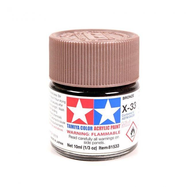 Tinta Tamiya Acrílica X-33 Metallic Bronze 1/3 Oz - 10ml