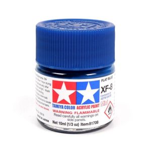 Tinta Tamiya Acrí­lica  XF-8 Flat Blue 1/3 Oz - 10ml XF-8