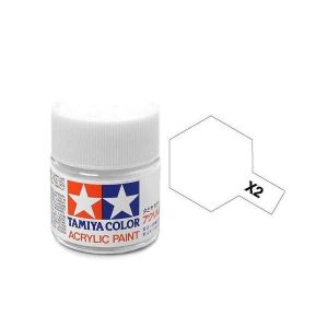 Tinta Tamiya Acrilica X-2 Branco Brilhante  23ml (Gloss White) Tamiya 81002