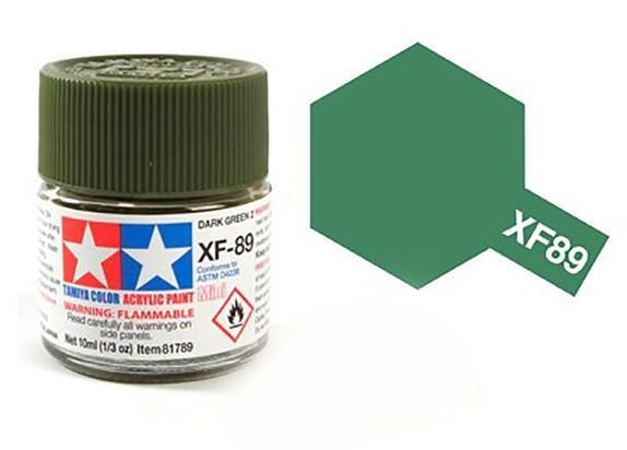 Tinta Tamiya Acrilica XF-89 Dark Green 10ml