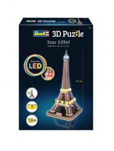 Torre Eiffel - Com luzes de LED - 3D Puzzle Quebra-Cabeça 3D Revell 00150