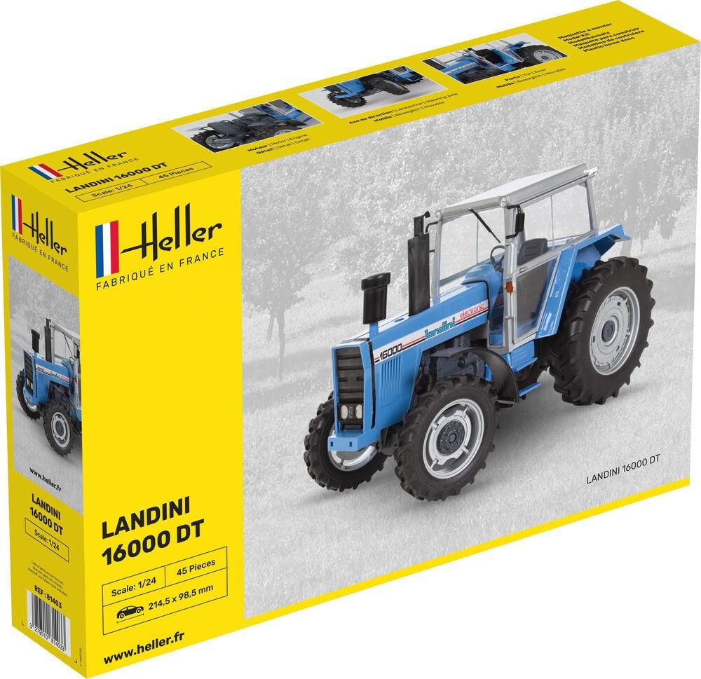Trator agrícola Landini 16000 DT 1/24 Kit de Montar Heller 81403
