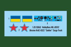 Ukraine KrAZ-6322 Soldier Cargo Truck1/35 Kit de Montar Hobby Boss 85512