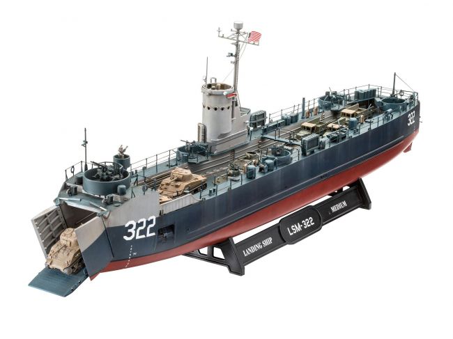 Us Navy Landing Ship Medium 1/44 Kit para Montar Revell 05169
