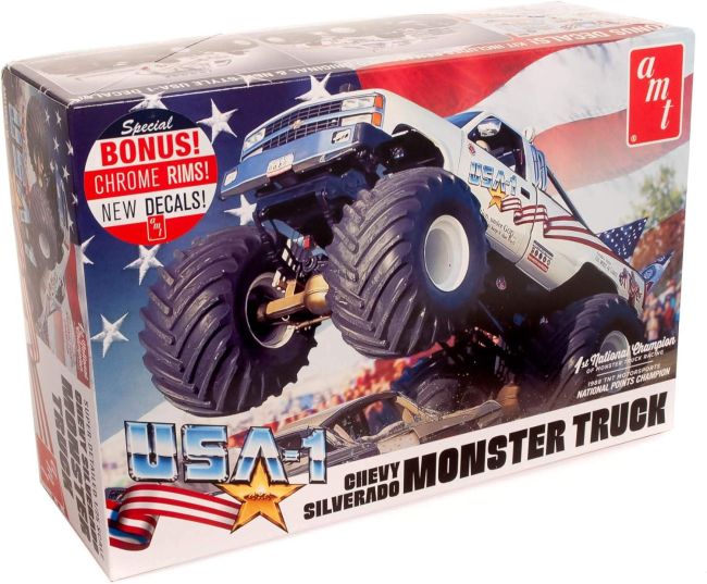 USA-1 Chevy Silverado Monster Truck 1/25 Kit de Montar AMT 1252