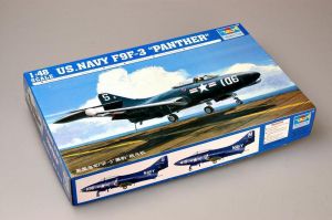 Us.navy F9f-3 Panther 1/48 Kit De Montar Trumpeter 02834