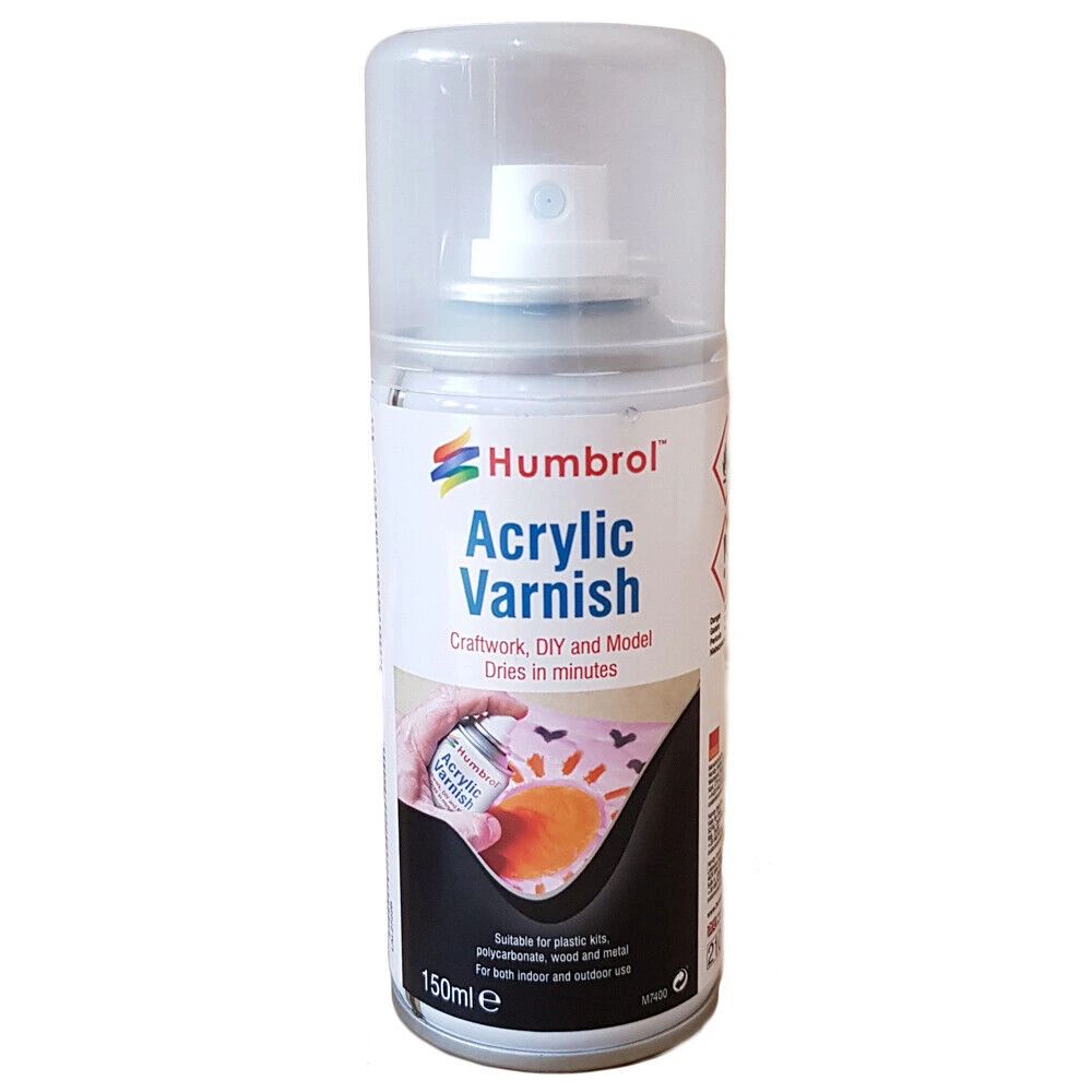 Verniz Acrílico Spray Semi Gloss Semi fosco (150ml) Humbrol AD6135