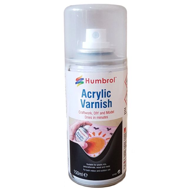 Verniz Acrílico Spray Semi Gloss Semi fosco (150ml) Humbrol AD6135