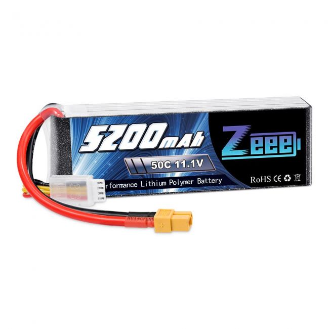 ZEE 5200-50C-3S Bateria Lipo 11.1V 5200Mah 50C Soft Plug XT60